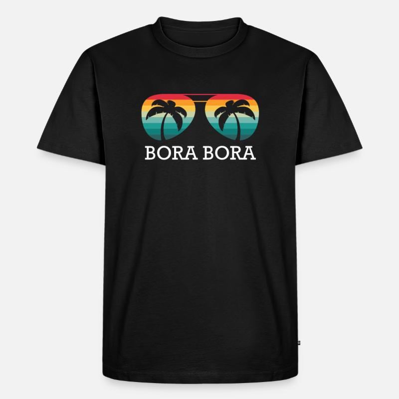 Bora Bora - Männer Premium Bio T-Shirt - Schwarz