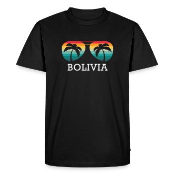 Bolivia - Men's Premium Organic T-Shirt - black - Front - Nico (187cm)