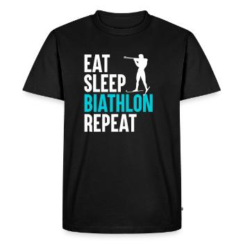 Biathlon Dicton Biathlète Biathlète Biathlon - T-shirt Premium bio Homme - noir - Devant - Nico (187cm)