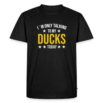 Duck Duck Duck Breeding Gift - Men's Premium Organic T-Shirt - black - Front - Nico (187cm)