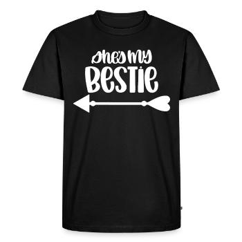 She's My Bestie - Men's Premium Organic T-Shirt - black - Front - Nico (187cm)