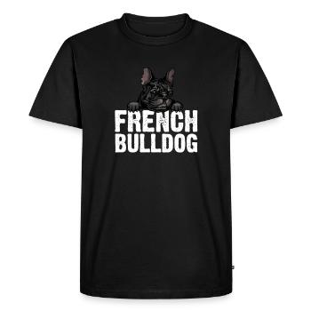 Français Bouledogue - T-shirt Premium bio Homme - noir - Devant - Nico (187cm)