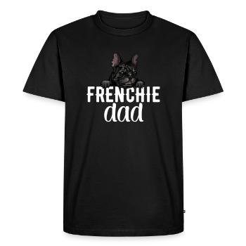 Frenchie Papa Français Bulldog - T-shirt Premium bio Homme - noir - Devant - Nico (187cm)