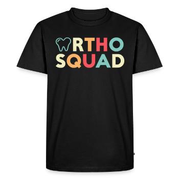 Orhto Squad Dentiste Hygiéniste dentaire Dentisterie - T-shirt Premium bio Homme - noir - Devant - Nico (187cm)