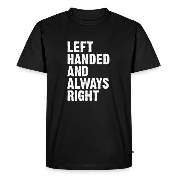 Cadeau gaucher gaucher - T-shirt Premium bio Homme - noir - Devant - Nico (187cm)