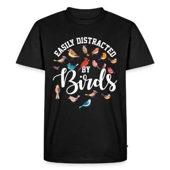 Bird Ornithology Birdwatcher Gift - Men's Premium Organic T-Shirt - black - Front - Nico (187cm)
