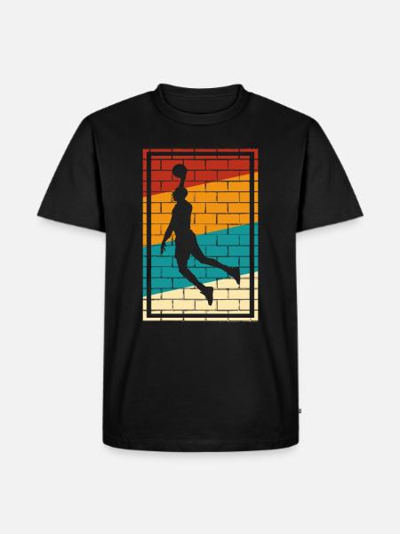 Basketball Logo Retro - Men's Premium Organic T-Shirt - black