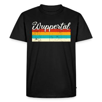 Wuppertal Rétro Vintage - T-shirt Premium bio Homme - noir - Devant - Nico (187cm)