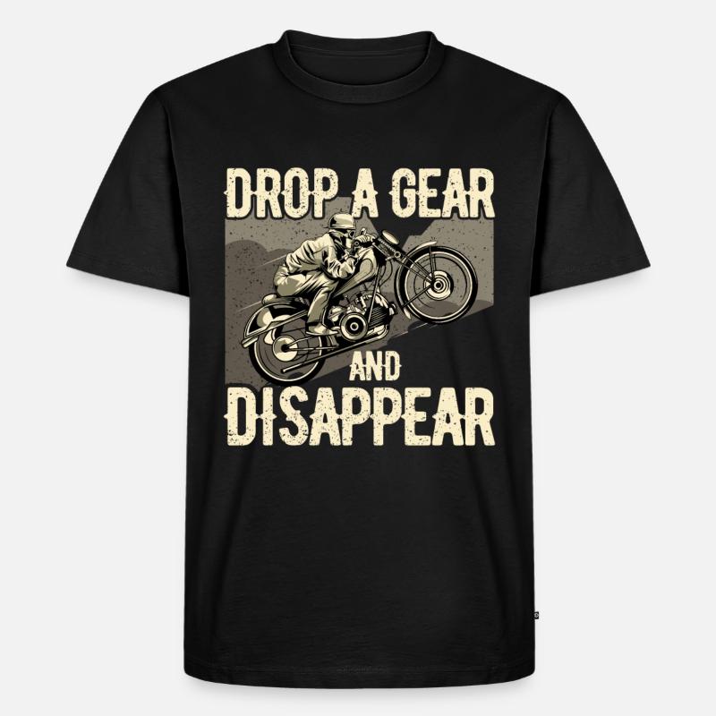 Motorradfahrer - Männer Premium Bio T-Shirt - Schwarz