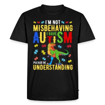 Autisme - T-shirt Premium bio Homme - noir - Devant - Nico (187cm)