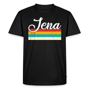 Jena Rétro Vintage - T-shirt Premium bio Homme - noir - Devant - Nico (187cm)