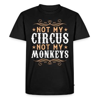 Cirque - T-shirt Premium bio Homme - noir - Devant - Nico (187cm)