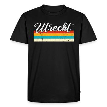 Utrecht Rétro Vintage - T-shirt Premium bio Homme - noir - Devant - Nico (187cm)