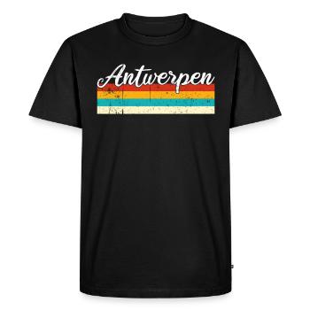 Anvers Retro Vintage - T-shirt Premium bio Homme - noir - Devant - Nico (187cm)