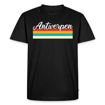 Anvers Retro Vintage - T-shirt Premium bio Homme - noir - Devant - Nico (187cm)