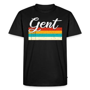 Gand Rétro Vintage - T-shirt Premium bio Homme - noir - Devant - Nico (187cm)