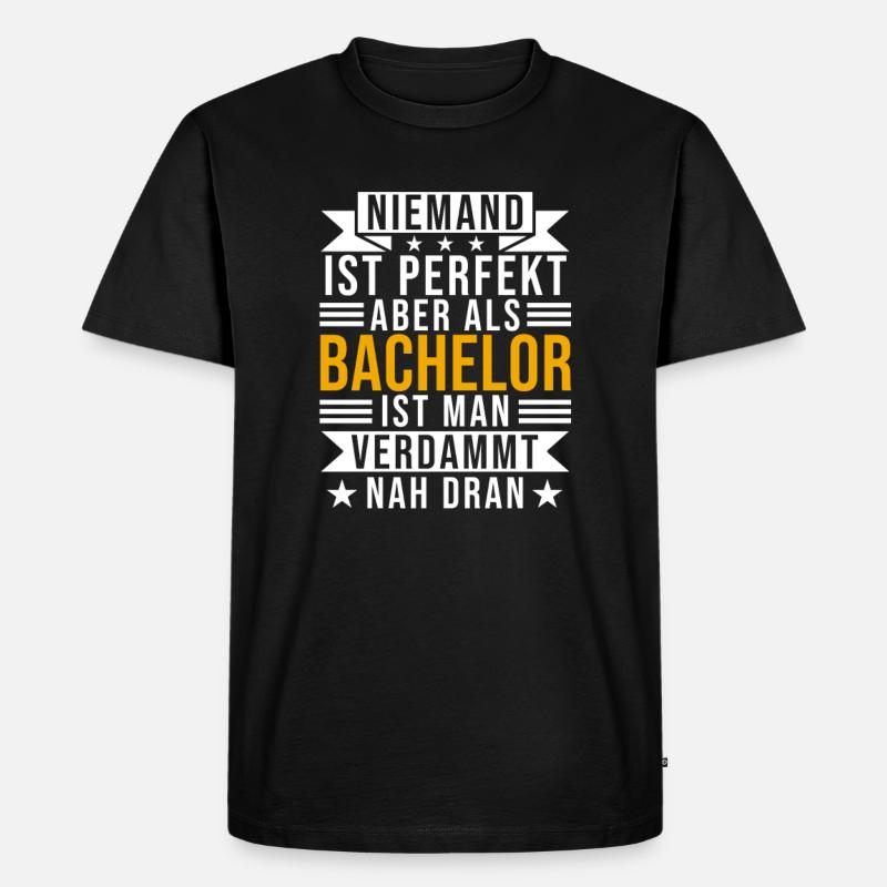 Bachelor - Männer Premium Bio T-Shirt - Schwarz
