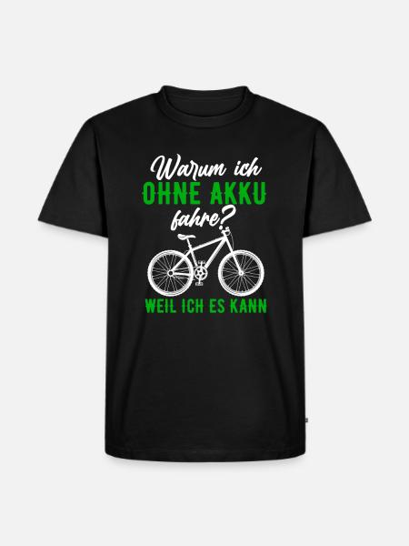 E-Bike Spruch - Männer Premium Bio T-Shirt - Schwarz