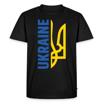 Ukraine - Men's Premium Organic T-Shirt - black - Front - Nico (187cm)
