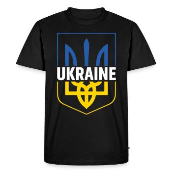 Ukraine - Men's Premium Organic T-Shirt - black - Front - Nico (187cm)