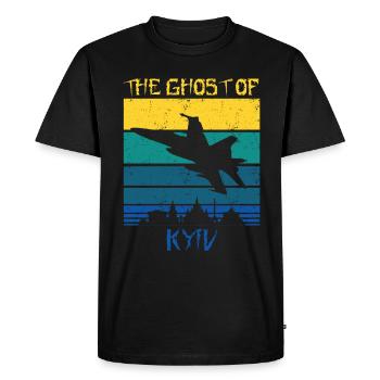 Le fantôme de Kiev - T-shirt Premium bio Homme - noir - Devant - Nico (187cm)