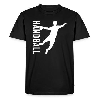 Handball - T-shirt Premium bio Homme - noir - Devant - Nico (187cm)