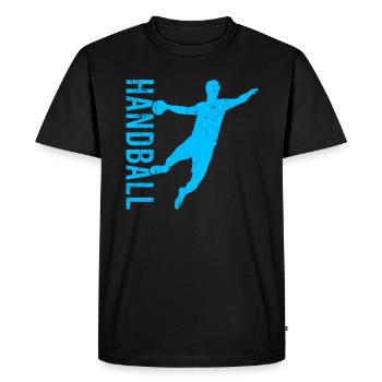 Handball - T-shirt Premium bio Homme - noir - Devant - Nico (187cm)