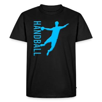 Handball - T-shirt Premium bio Homme - noir - Devant - Nico (187cm)