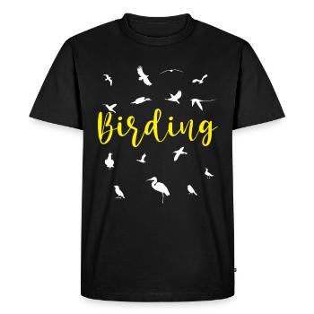 Bird Ornithology Birdwatcher Gift - Men's Premium Organic T-Shirt - black - Front - Nico (187cm)