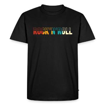 Rock n Roll Retro - Men's Premium Organic T-Shirt - black - Front - Nico (187cm)