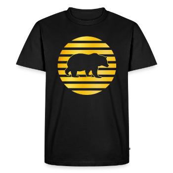Golden Bear Polar Bear Logo - Men's Premium Organic T-Shirt - black - Front - Nico (187cm)