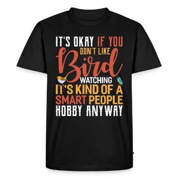 Birdwatchers - Men's Premium Organic T-Shirt - black - Front - Nico (187cm)