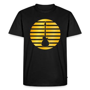 Logo doré de la guitare E - T-shirt Premium bio Homme - noir - Devant - Nico (187cm)