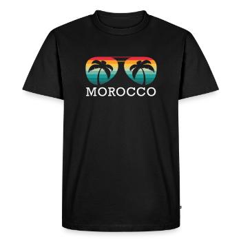 Maroc Voyage Vacances Voyage Été Soleil Souvenir - T-shirt Premium bio Homme - noir - Devant - Nico (187cm)