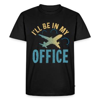 Pilot - Men's Premium Organic T-Shirt - black - Front - Nico (187cm)