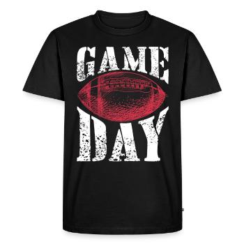 Cadeau de touchdown Quaterback de football américain - T-shirt Premium bio Homme - noir - Devant - Nico (187cm)