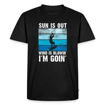 Kitesurf Kite Surf Planche à voile Kitesurf Kite - T-shirt Premium bio Homme - noir - Devant - Nico (187cm)