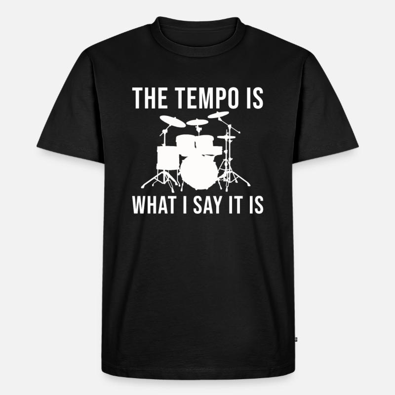 Schlagzeuger Schlagzeug Drummer Geschenk - Männer Premium Bio T-Shirt - Schwarz