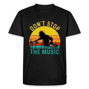 DJ Music Techno Dance Party Gift - Men's Premium Organic T-Shirt - black - Front - Nico (187cm)
