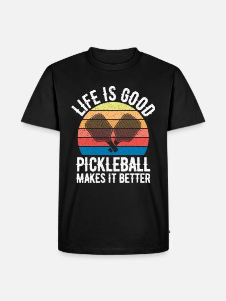 Pickleball - Men's Premium Organic T-Shirt - black