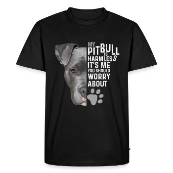 Pitbull - T-shirt Premium bio Homme - noir - Devant - Nico (187cm)