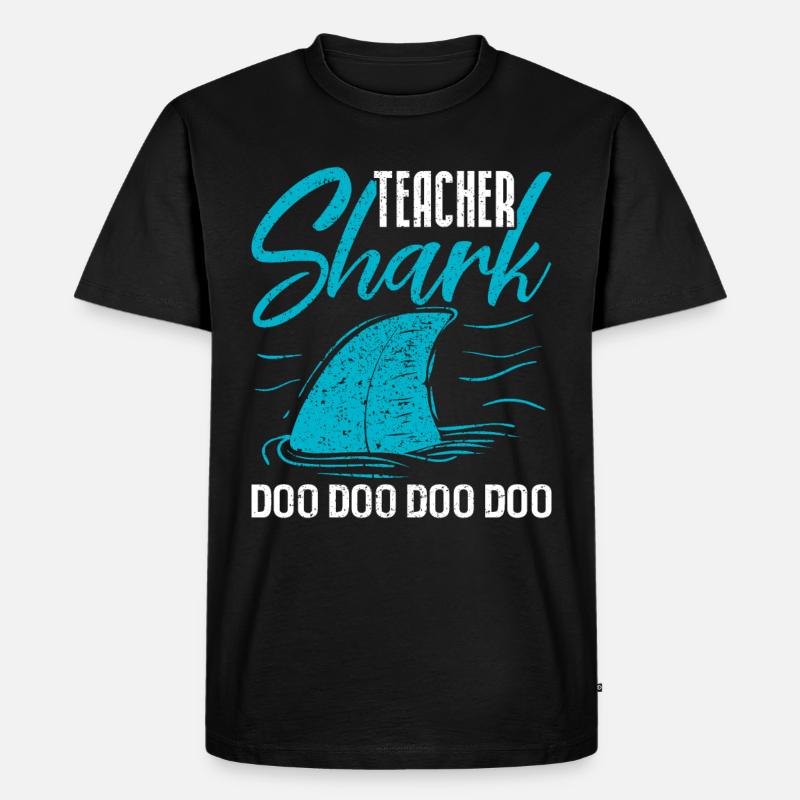 Shark - Männer Premium Bio T-Shirt - Schwarz