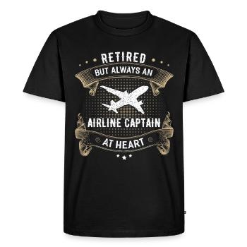 Pilot - Men's Premium Organic T-Shirt - black - Front - Nico (187cm)
