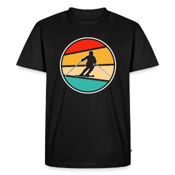 Ski Retro - Men's Premium Organic T-Shirt - black - Front - Nico (187cm)