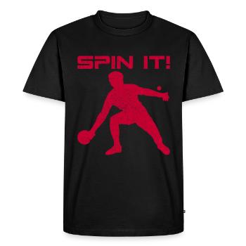 Ping Pong Table Tennis - Men's Premium Organic T-Shirt - black - Front - Nico (187cm)