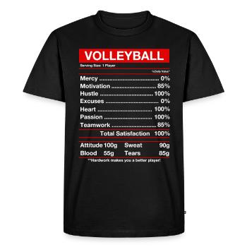 Volleyball Volleyball Beach Volleyball Cadeau - T-shirt Premium bio Homme - noir - Devant - Nico (187cm)