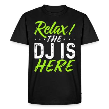 DJ Music Techno Dance Party Gift - Men's Premium Organic T-Shirt - black - Front - Nico (187cm)