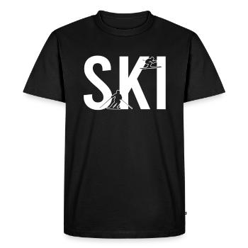 Ski - T-shirt Premium bio Homme - noir - Devant - Nico (187cm)