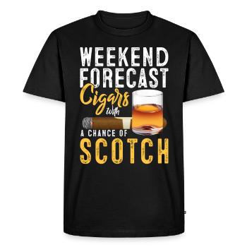 Cigare - T-shirt Premium bio Homme - noir - Devant - Nico (187cm)