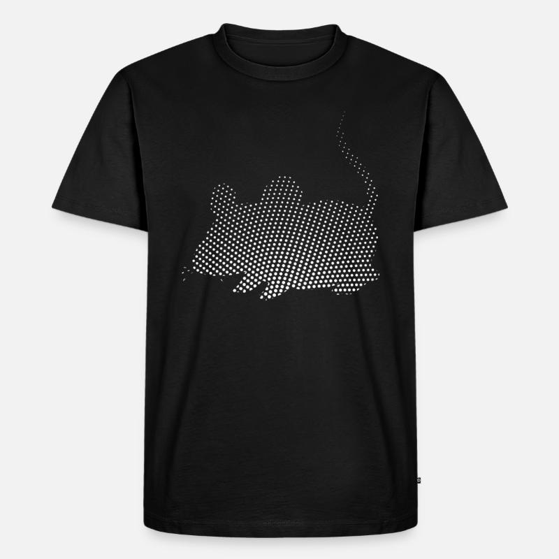Maus - Männer Premium Bio T-Shirt - Schwarz